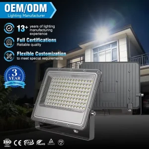 New High End Ip66 Waterproof 85V 265V 30W 50W 100W 150W 200W 300W 400W 3000K 6500K Outdoor Project Aluminum Pc Led Flood Light