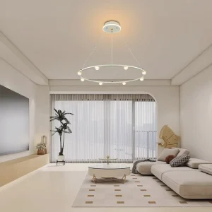 New Luxury LED Aluminum Pendant Lamp Mid-Sized Hanging Chandelier for Restaurant Hotel & Hospitality Lighting