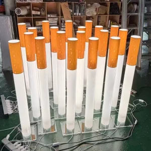 New Modern Simple Acrylic Cylindrical Lcigarette Lamp Indoor Multi Color Check Prop Advertising Sign Customizable Dim Light