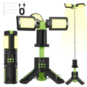 New Portable Outdoor RGB 7 Colors LED Camping Lights Charging Long Endurance Tent Lights Multi functional Retractable Emergency