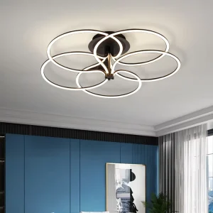 New Style Indoor Living Room Bedroom Home Office Ring Iron Modern LED Ceiling Light