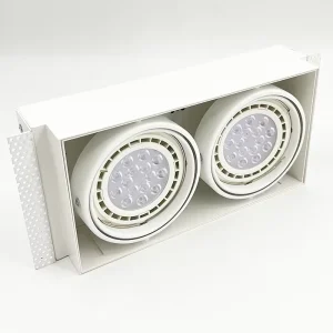 New White Grille LED Spotlight 11W/7W Adjustable Recessed Downlight Modern Design Style for Living Room