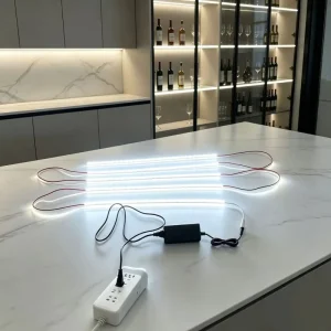 No Voltage Drop COB Profile Light Led Strip Smart Under Cabinet Lighting for Wine Rack Wall Mounted