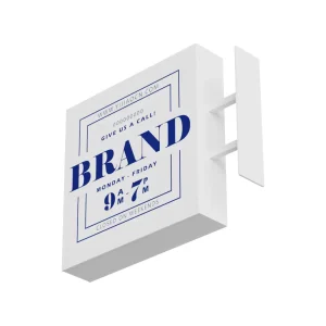 Non Luminous Blade Sign Display Durable Square Side Sign for Storefront Advertising