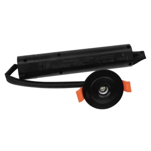 Non-Maintained Black Plastic Housing LED Emergency Light Recessed LED Corridor Light With Rechargeable LFP Battery