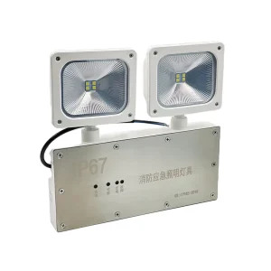 Non Maintained LED Emergency Dual Head Light Fire Fighting LED Emergency Light With Rechargeable Battery Stainless Steel Cover
