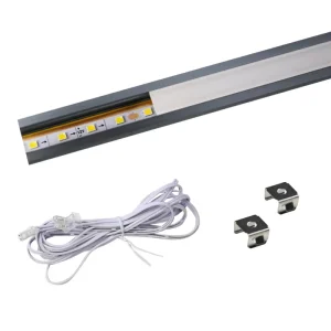 Non cutting Welding Recessed groove Induction Lamps Strip Lights with Aluminum Liner Profile Shade 12V 24V Mini Cabinet Lights