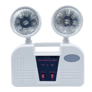 Non maintained LED Emergency Twin Spot Light Surface LED Emergency Light With Rechargeable Battery Each Head Light by Switch