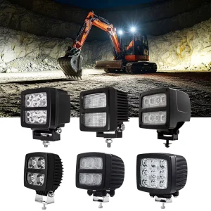 Nordic 60w 90w 55w Square Spotflood Industrial Vehicle Waterproof Heavy Duty Excavator Truck Tractor 12v 24v Lamp Led Work Light