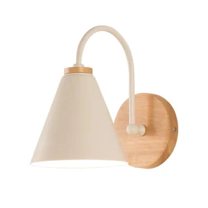 Nordic Art Ironwork Wood Wall Light for Living Room Study