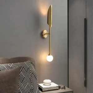 Nordic Background Wall Long Strip Light Designer Room Living Room Bedroom Decorative Hotel Stair Glass Wall Lamp