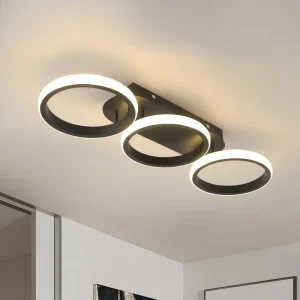 Nordic Black 33W Round 3 Heads Surface Mount LED Ceiling Light Fixture