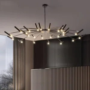 Nordic Black Hotel Design Lighting Fixtures Modern Pendant Lamp Pop Light LED Chandeliers for Dining Room