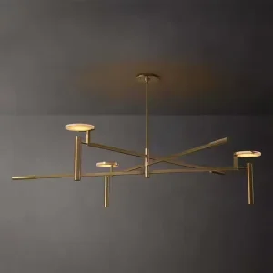 Nordic Brass Alabaster Pendant LED Lighting for Dining Table Hanging Ceiling Lamp Chandelier Restaurant Pendant Lamp