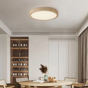 Nordic Creative B&B Dinning Room Ceiling Light Wabi Sabi Style Yellow Travertine Light Japanese Homestay Simple Ceiling Lamp