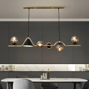 Nordic Creative Viral Bubble Bean Pendant Light Commercial Bar Linear Dining Chandelier