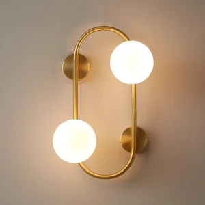 Nordic Decorative Brass Wall Light Glass Ball Wall Lamp for Living Room Bedroom