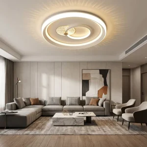 Nordic Decorative LED Lighting Creative Halo Shape Ceiling Lamp Unique Artistic Motif Surface Mount House Apartment Renovation
