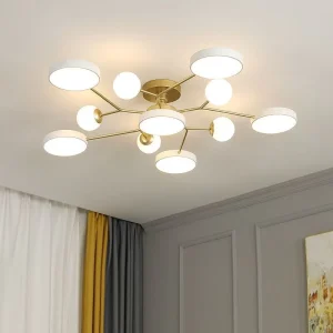 Nordic Decorative Macaron Acrylic Chandelier Ceiling Light Modern Living Room Bedroom LED Bright Eye Protection Ceiling Lamp