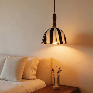 Nordic Hanging Lamps Vintage Chandelier LED Modern Chandeliers Pendant Lamp Fabric Shade Chandeliers Pendant Room Decoration