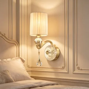 Nordic Headboard Background Wall Lamp All Copper Gold Lamp Body Decoration LED Corridor Wall Lamp