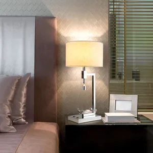Nordic Home Decor Design Luxury Hotel Bedroom Bedside Living Room Modern Desk Light Fabric Shade Led Table Lamp