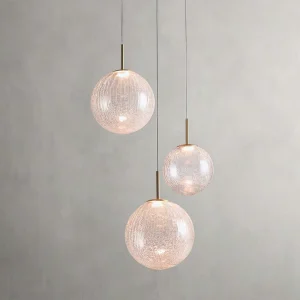 Nordic Living Room Ball Pendant Light Dining Room Bedroom Round Glass Ball Chandelier