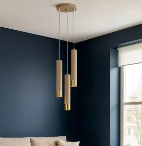 Nordic Long Bar LED Cylinder Spotlights Pendant Light Long Hanging Dining Room Island Chandelier