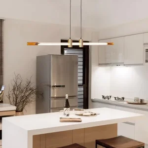 Nordic Minimalist Linear Pendant Light Adjustable Height LED Small Size for Bar Counter Studio Villa Hotel Restaurant Ceiling