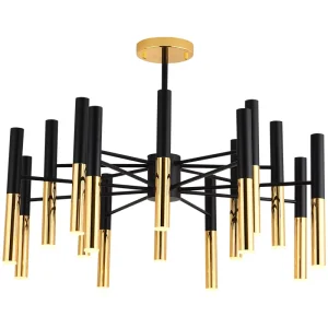 Nordic Modern Black Gold LED Pendant Light Home Room Luxury Hanging Lamp Decorative Chandelier