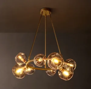 Nordic Modern Bubble Light Indoor Chandeliers for Dining Room Living Room Glass Round Shape Pendant Light