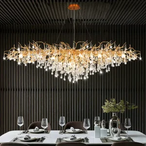 Nordic Modern Crystal LED Home Twigs Branch Lobby Dining Room Living Room Ceiling Chandelier Pendant Lights Lamps