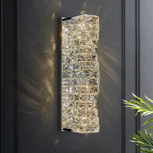 Nordic Modern Crystal Wall Lamp Stainless Steel Wall Lamps Bedroom Home Decoration Lighting Light Luxury Crystal Lamps