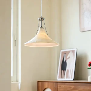 Nordic Modern Decor Hanging Lamp Glass Chandelier Middle Size Round Pendant Lights for Restaurant Cafe