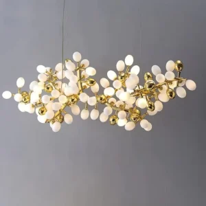 Nordic Modern Luxury Long Small Home Pendant Lights Chandeliers Gold Finish LED for Restaurant Villa Living Room Hotel Lobby Bar