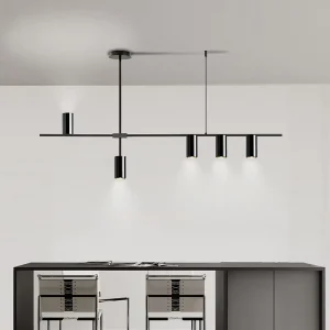 Nordic Modern Minimalist Linear Pendant Light Italian Ultra Minimalist Designer Lamp for Dining Room Bar Counter