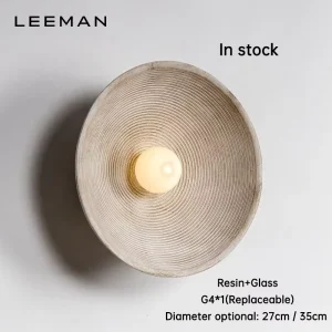 Nordic Modern Simple Style Indoor Home Decor Resin Wall Sconce Lamp LED Light Remote Control Glass Wall Fixture