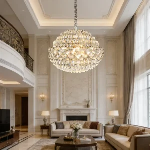 Nordic Retro Luxury LED Modern Crystal Chandelier Lighting for Dining Room Villa Indoor Light Large Chandeliers and Pendant Lights