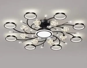 Nordic Round Luxury K9 Crystal Multi sized High Quality Modern Ceiling Lamps Led Lights for Home Ceiling