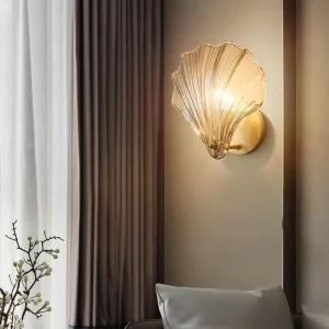 Nordic Shell Wall Lamps Creative Glass Decorative Light for Home Bedroom Bedside Corridor Staircase LED Wall Lamp