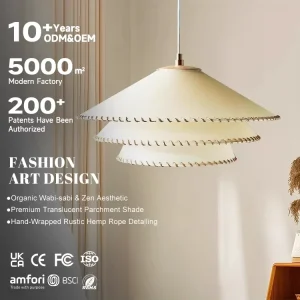 Nordic Simple Fabric Dining Pendant Lights Bedroom Clothing Store Hanging Lamp Cream Wind Chandelier
