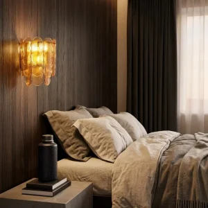 Nordic Simple Hotel Wall Lamp Bedroom Corridor Living Room Decorative Glass Wall Light Bedside Lighting