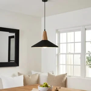 Nordic Style Aluminum Wood LED Chandelier Pendant Light 360 Beam Angle Dimmable Warm White Easy Installation Bedroom Living Room