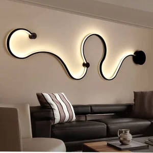 Nordic Style Decorative Living Room Bedroom Interior Snake Wall Light, Creative Indoor Modern LED Wall Lamp