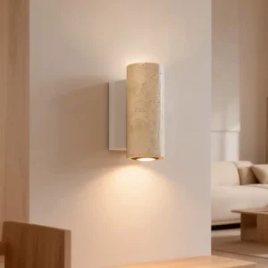 Nordic Style LED Travertine Wall Lamp for Living Room Bedroom Hotel Corridor Stair Lighting Home Decor Stone Sconce Bedside