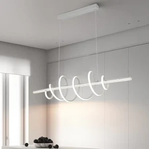 Nordic Style Linear Hanging Pendant Lighting Dining Room Indoor Home Decorative Led Ceiling Chandelier