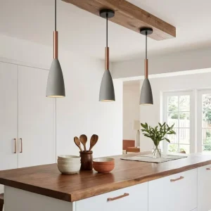 Nordic Style Modern LED Long Chandelier Pendant Lights for Dining Room and Kitchen Island Lighting Multiple Colors
