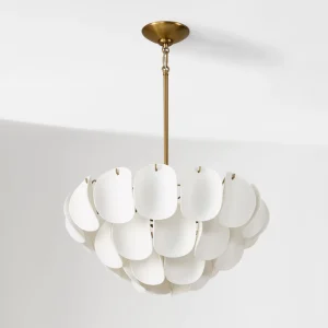 Nordic White Porcelain Chandelier Minimalist Decor Pendant Light Elegant Lighting Fixtures Pendant Lamp