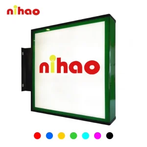 ODM OEM Double Sided Square Light Box Wall Mounted Square LED Sign Custom Logo Print for Franchise Store