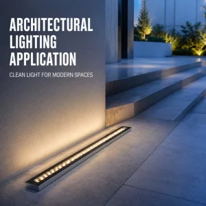 ODM OEM Mains Powered 12W-36W Rectangle Recessed LED Linear Underground Light for Villa Courtyard Pathway Safety Step